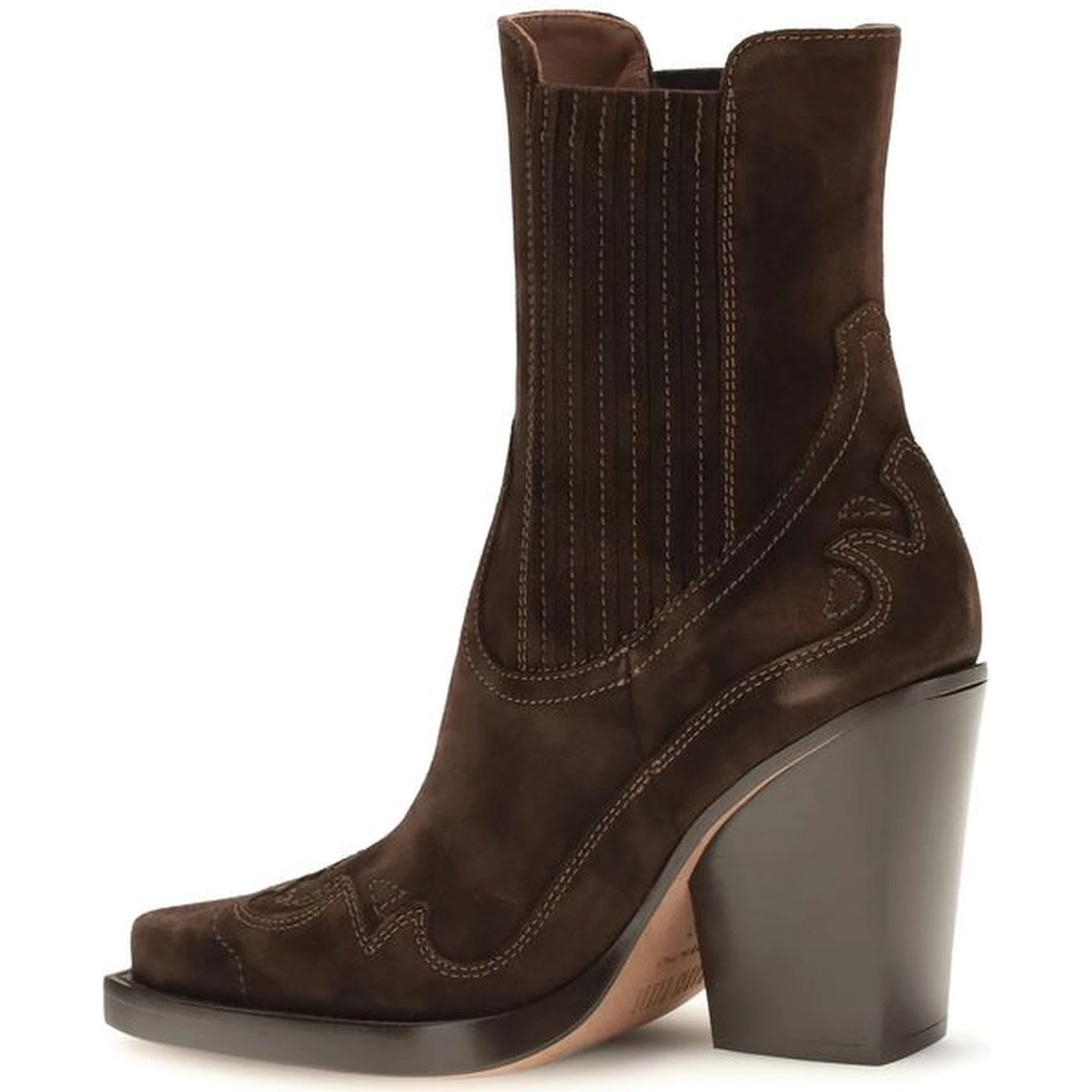 Brown Calf Leather Bos Taurus Ankle Boots