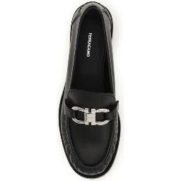 Black Calf Leather Bos Taurus Slip-On Loafers