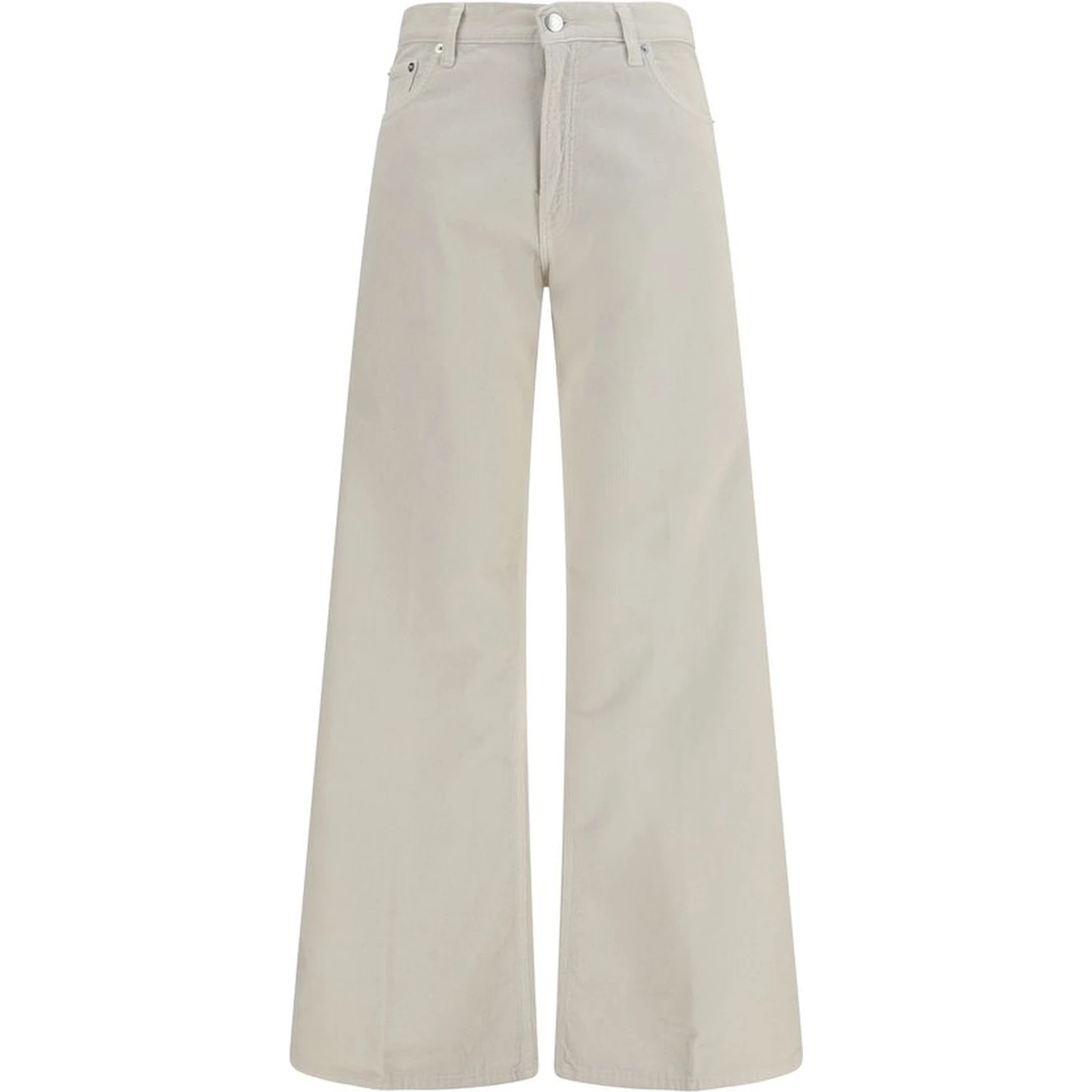 White Cotton Relaxed Fit Jeans