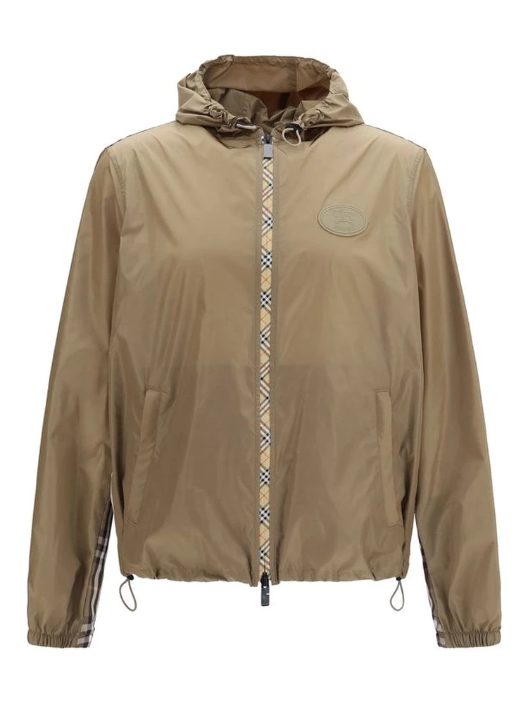 Brown Nylon Shell Jacket