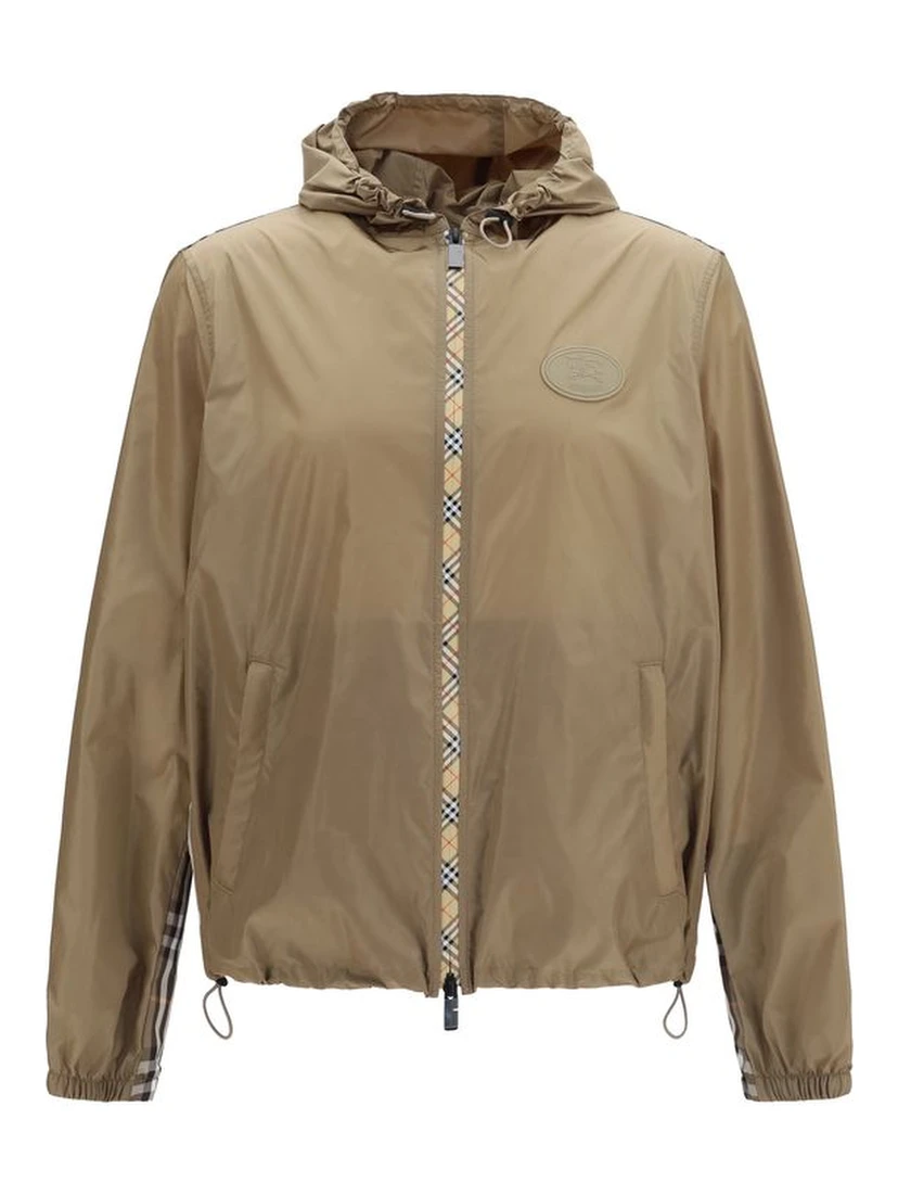 Brown Nylon Shell Jacket