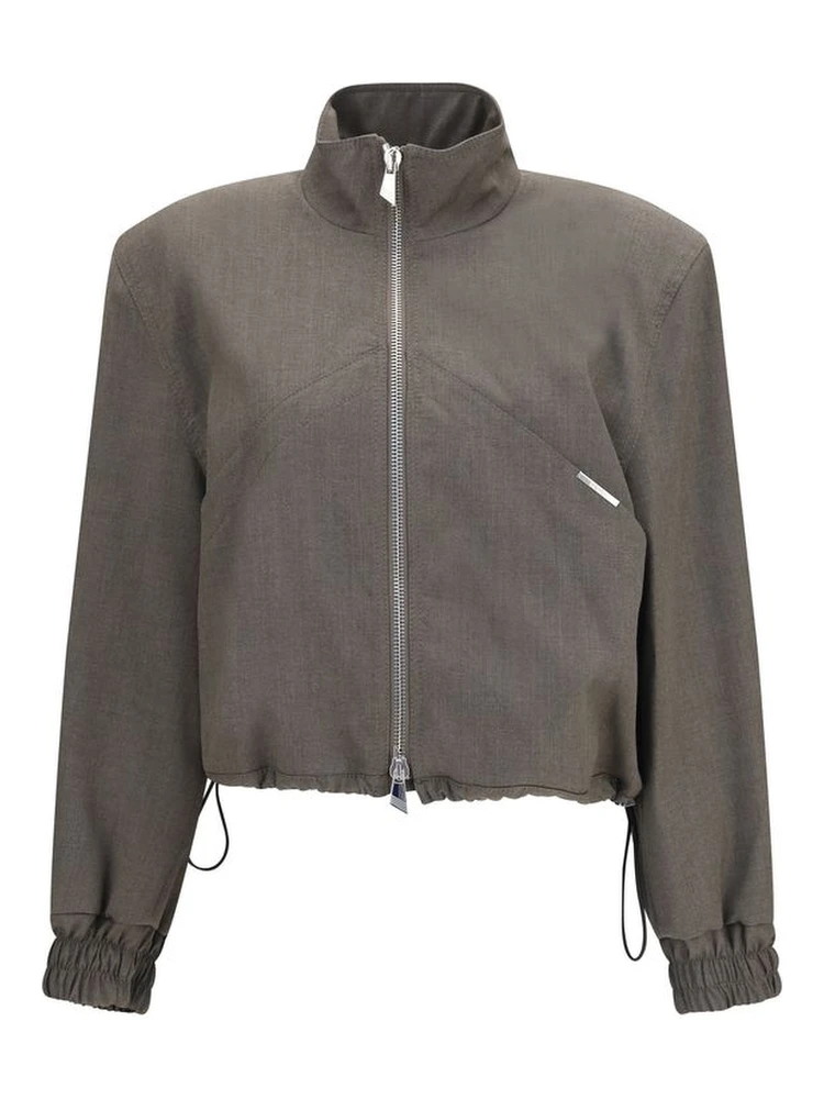 Brown Wool Oves Aries Bomber