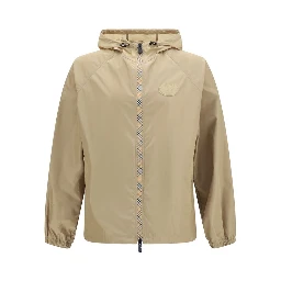 Beige Nylon Shell Jacket