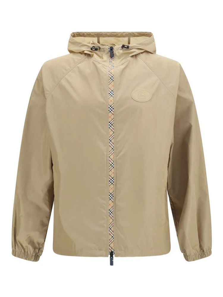 Beige Nylon Shell Jacket