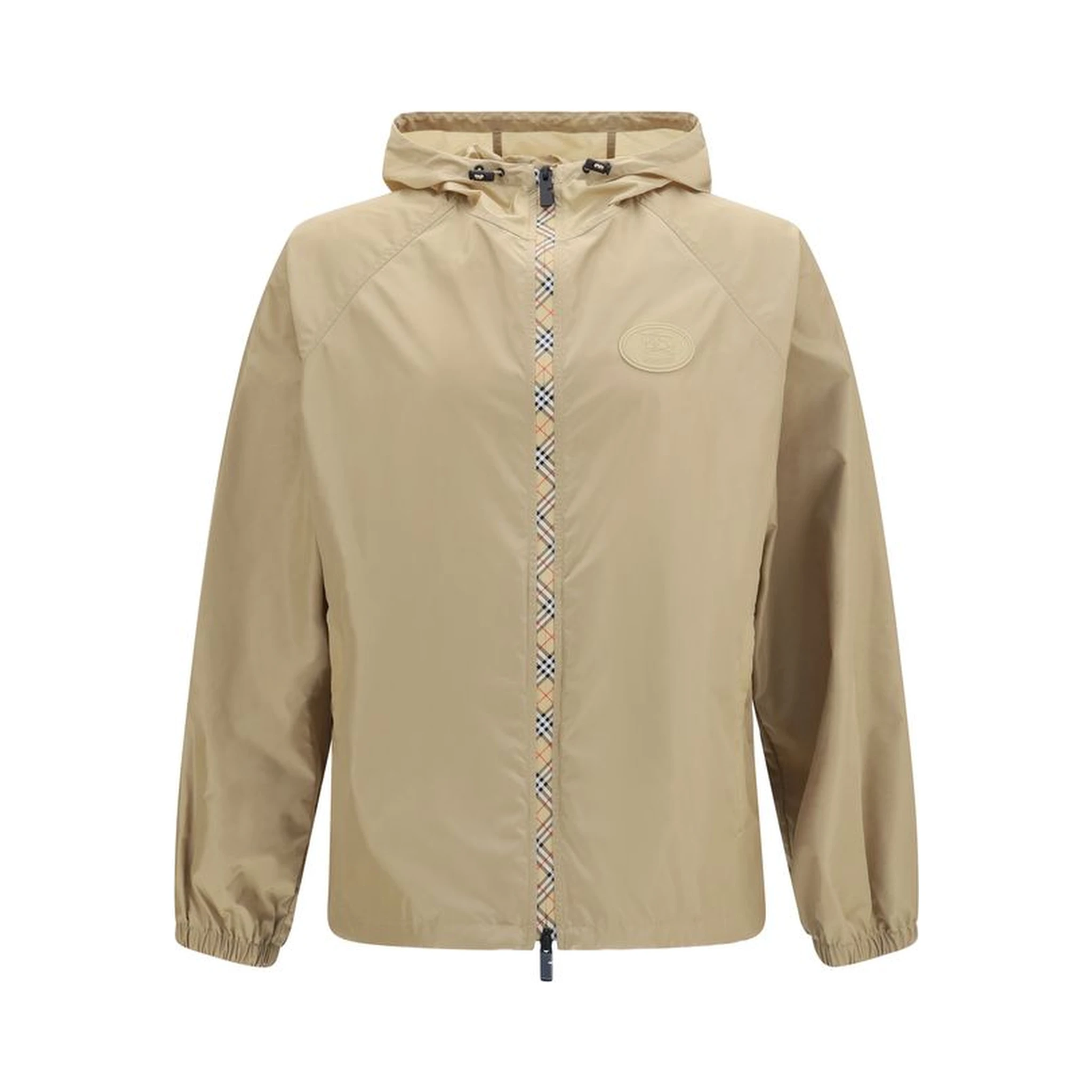 Beige Nylon Shell Jacket