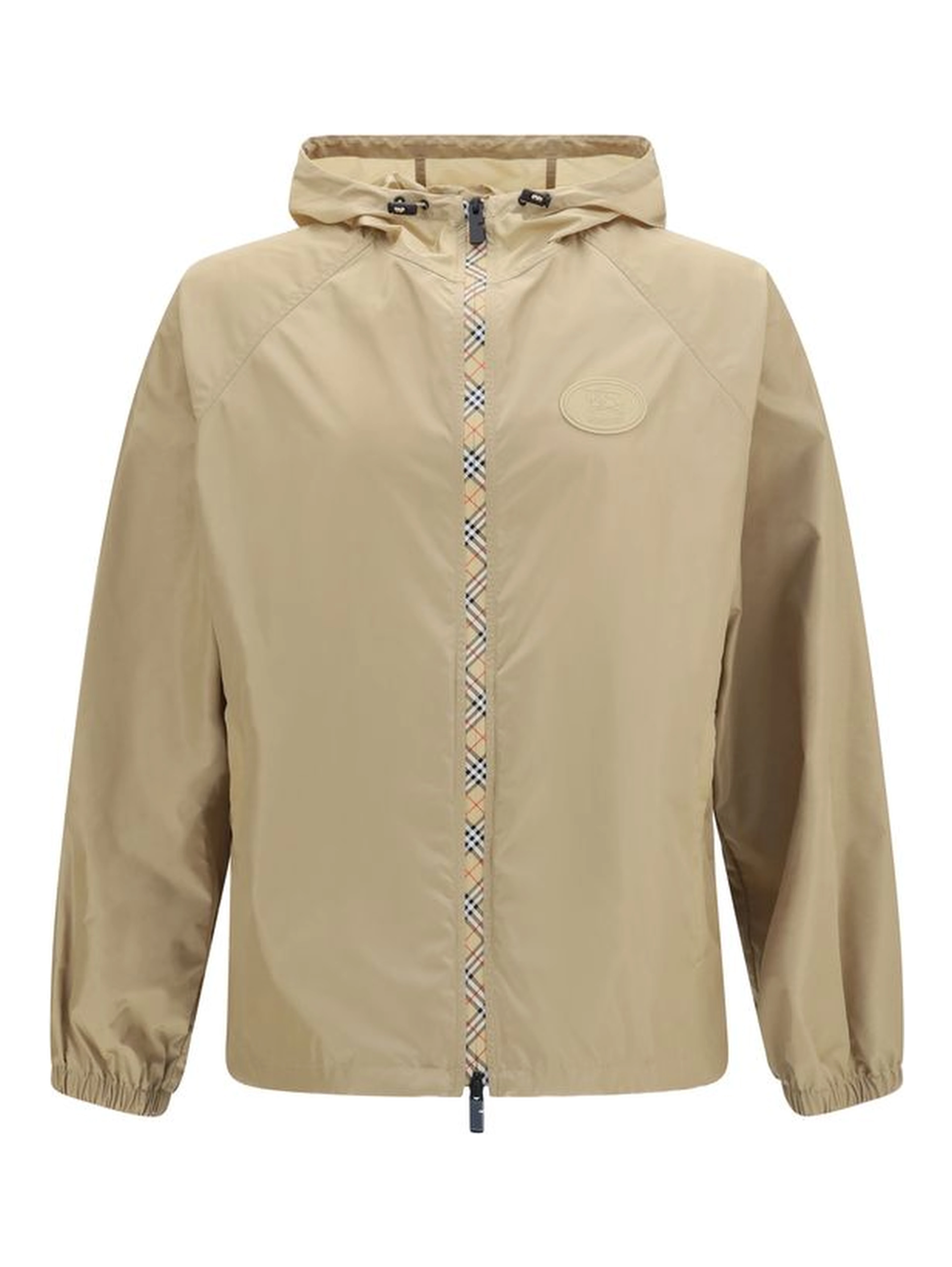 Beige Nylon Shell Jacket