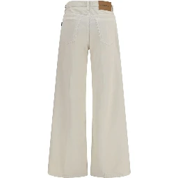 White Cotton Relaxed Fit Jeans