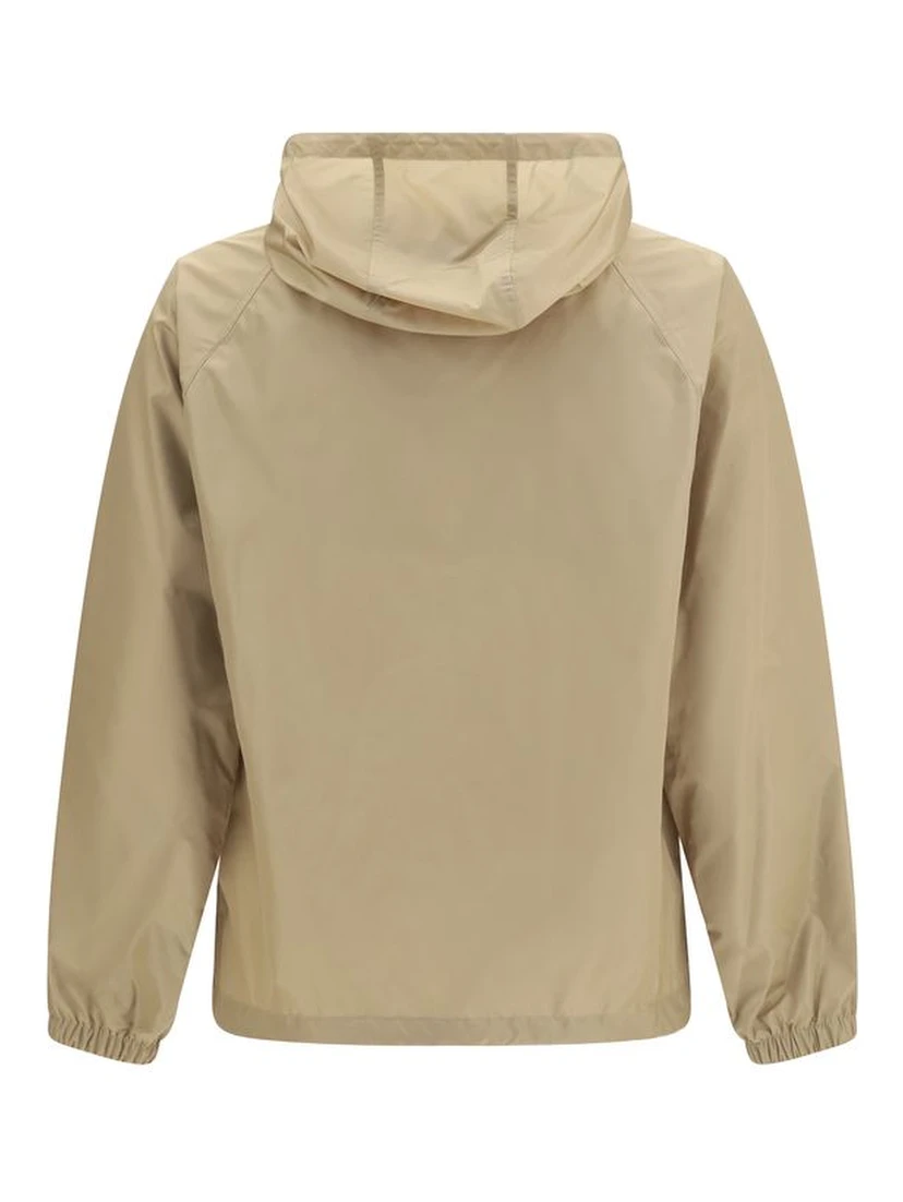 Beige Nylon Shell Jacket