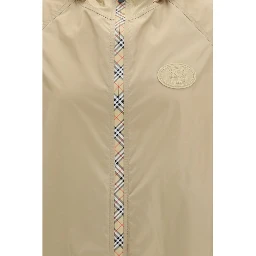 Beige Nylon Shell Jacket