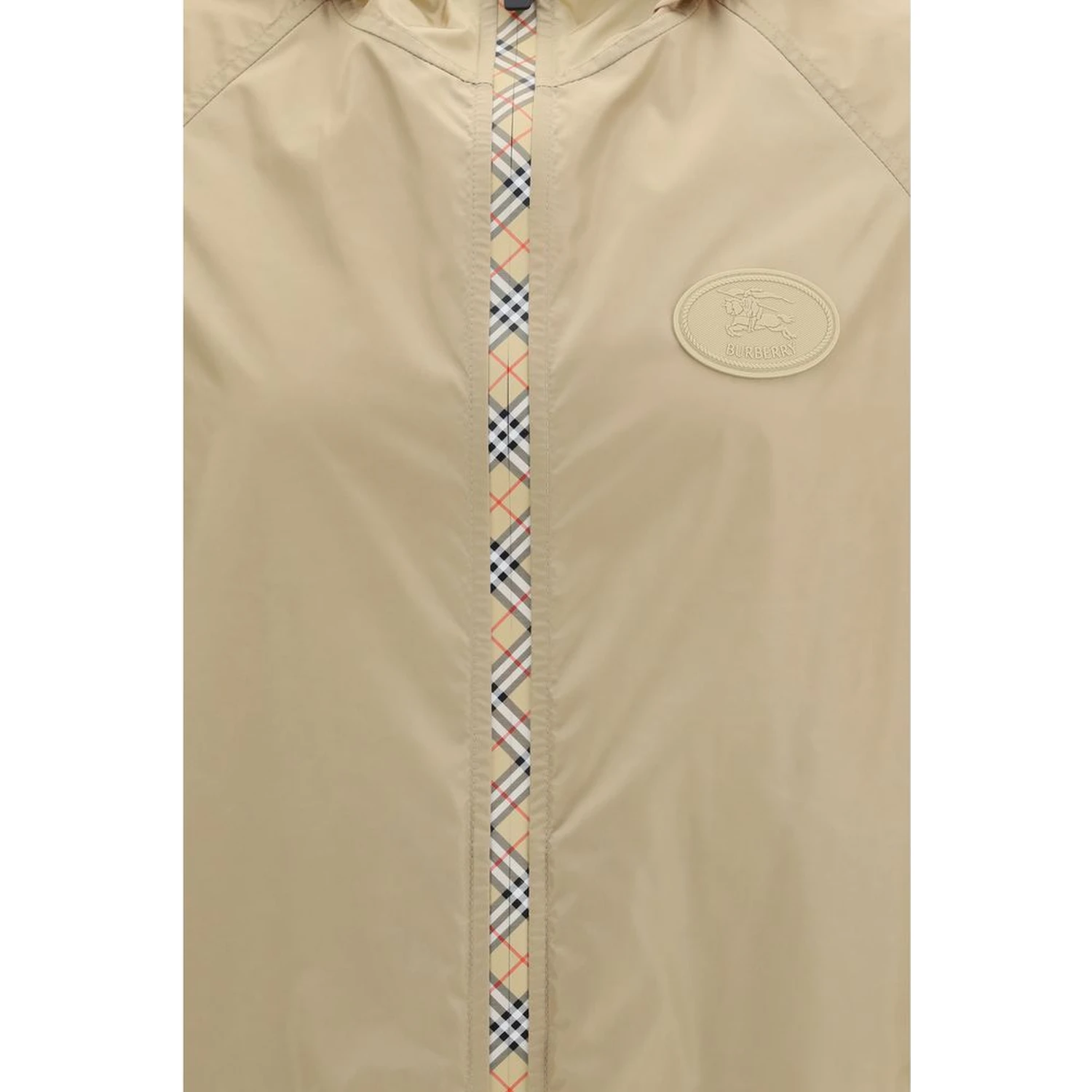 Beige Nylon Shell Jacket