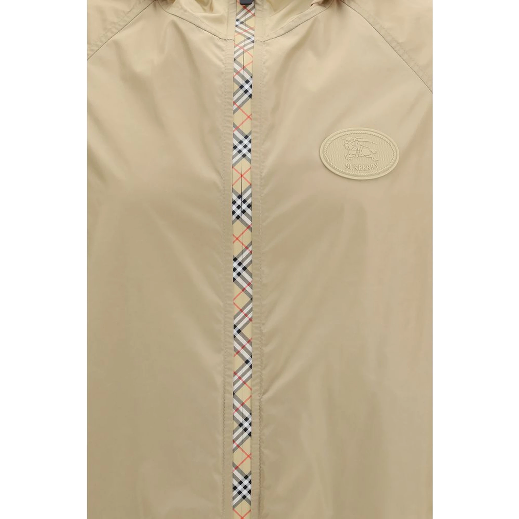 Beige Nylon Shell Jacket
