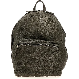 Gray Lamb Leather Backpack