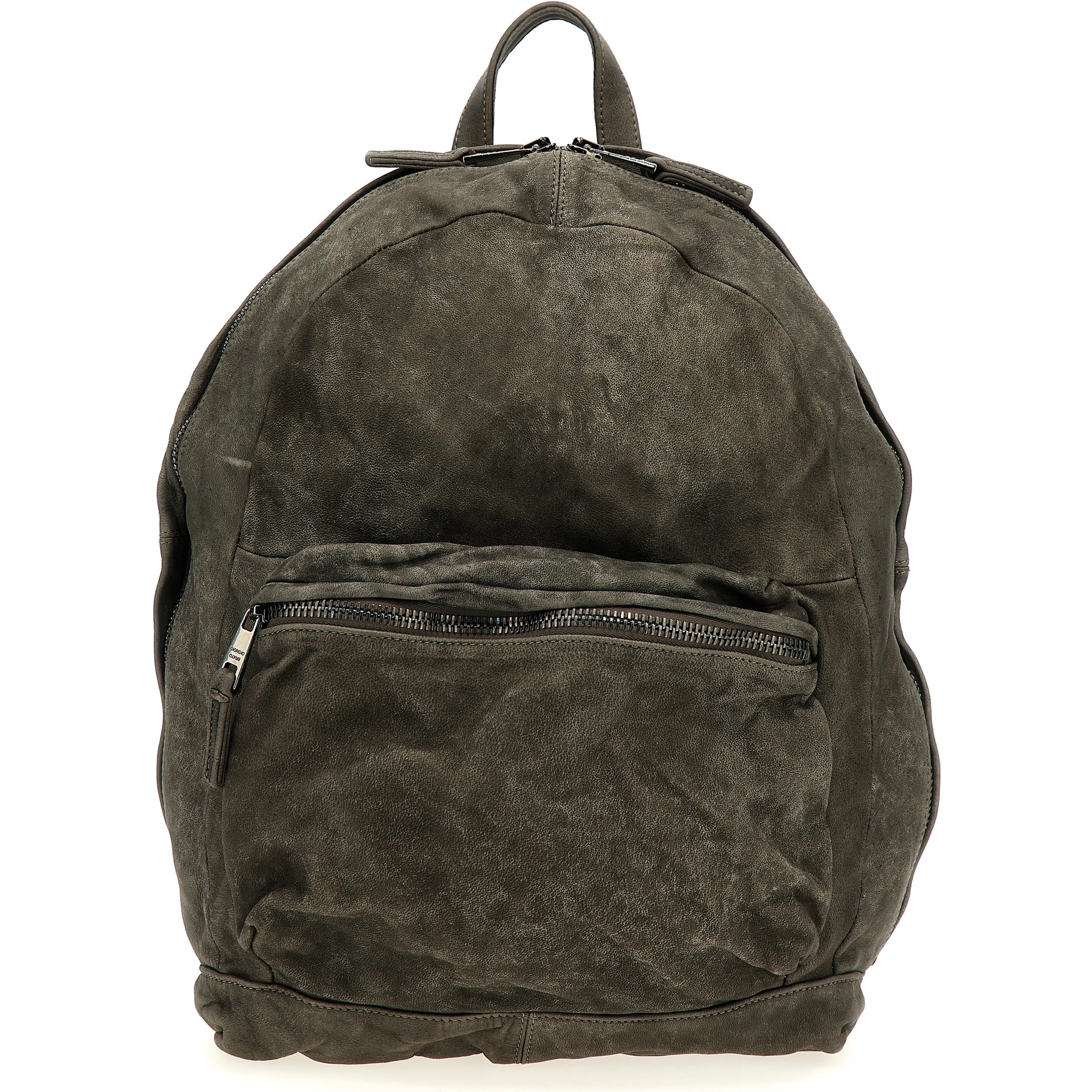 Gray Lamb Leather Backpack