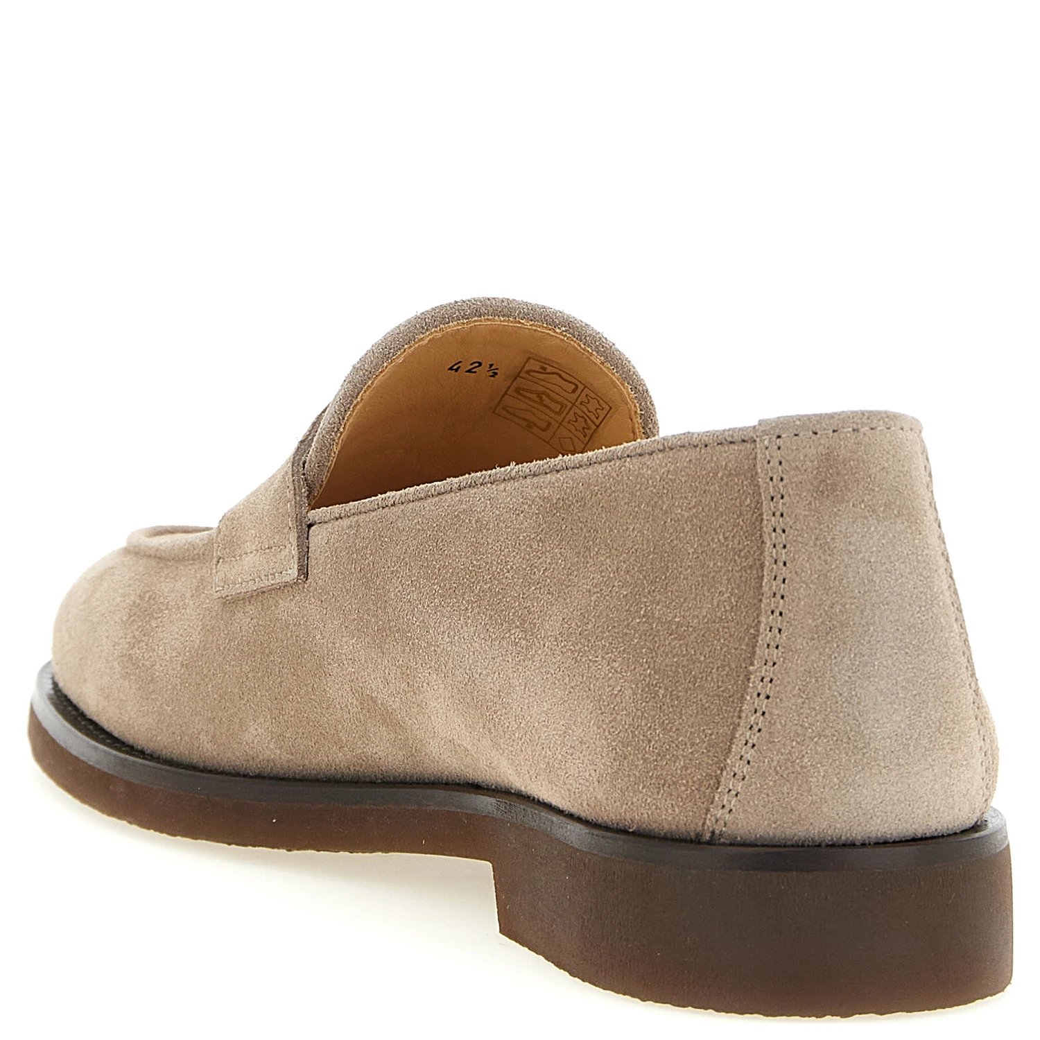 Gray Calfskin Slip-On Loafers