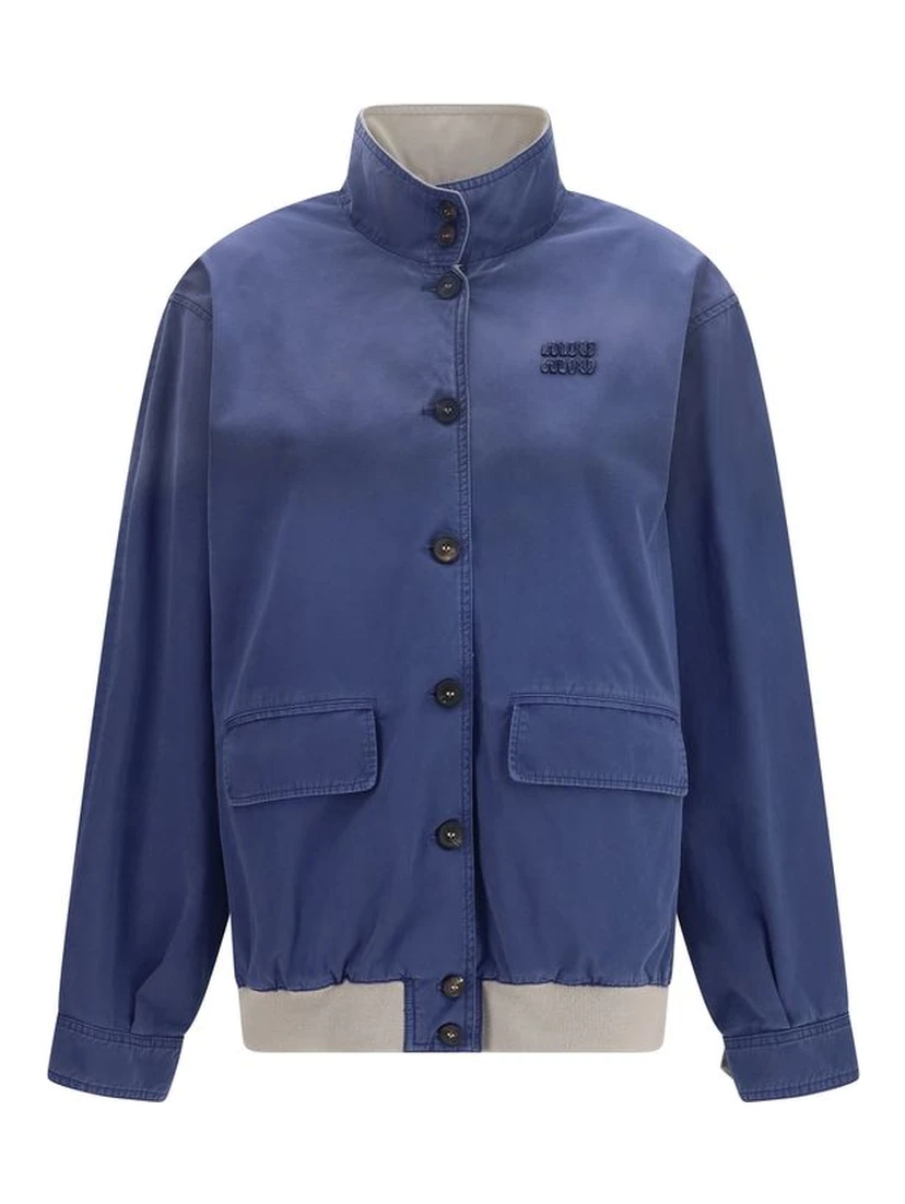 Blue Cotton Bomber