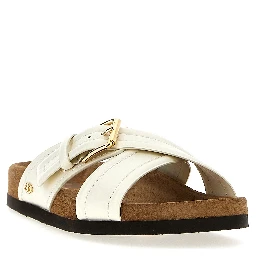 White Calfskin Slides