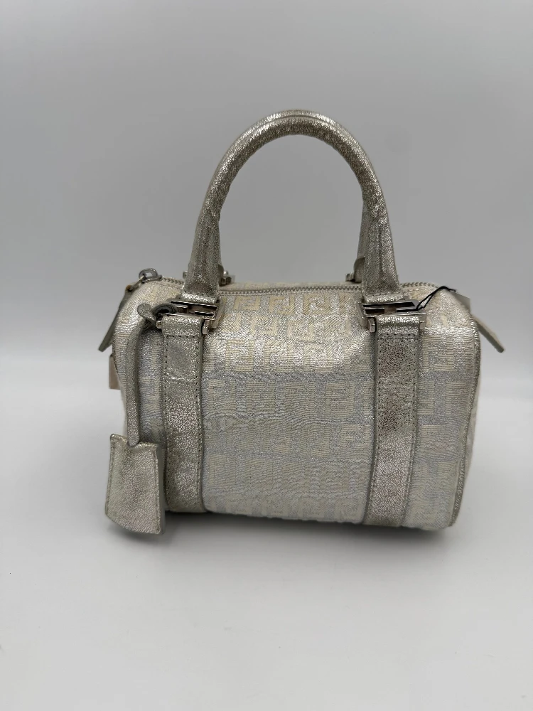 FENDI Mini Bauletto FF Zucchino Laminated Handbag