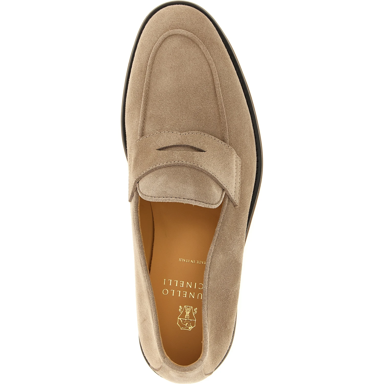 Gray Calfskin Slip-On Loafers