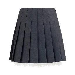 Gray Polyamide Mini Skirt