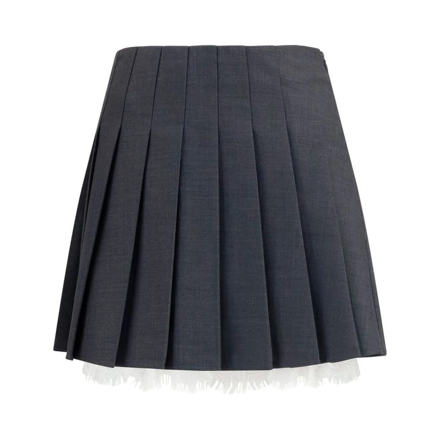 Gray Polyamide Mini Skirt
