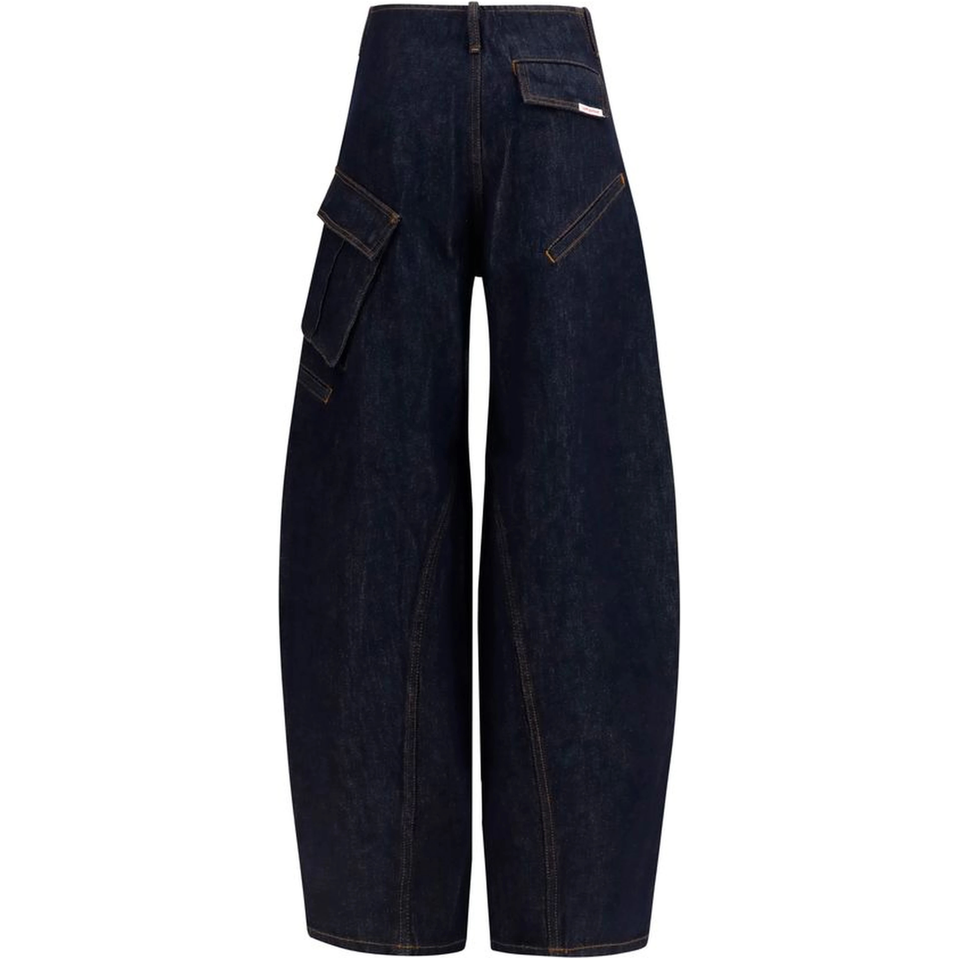 Blue Cotton Cargo Pants