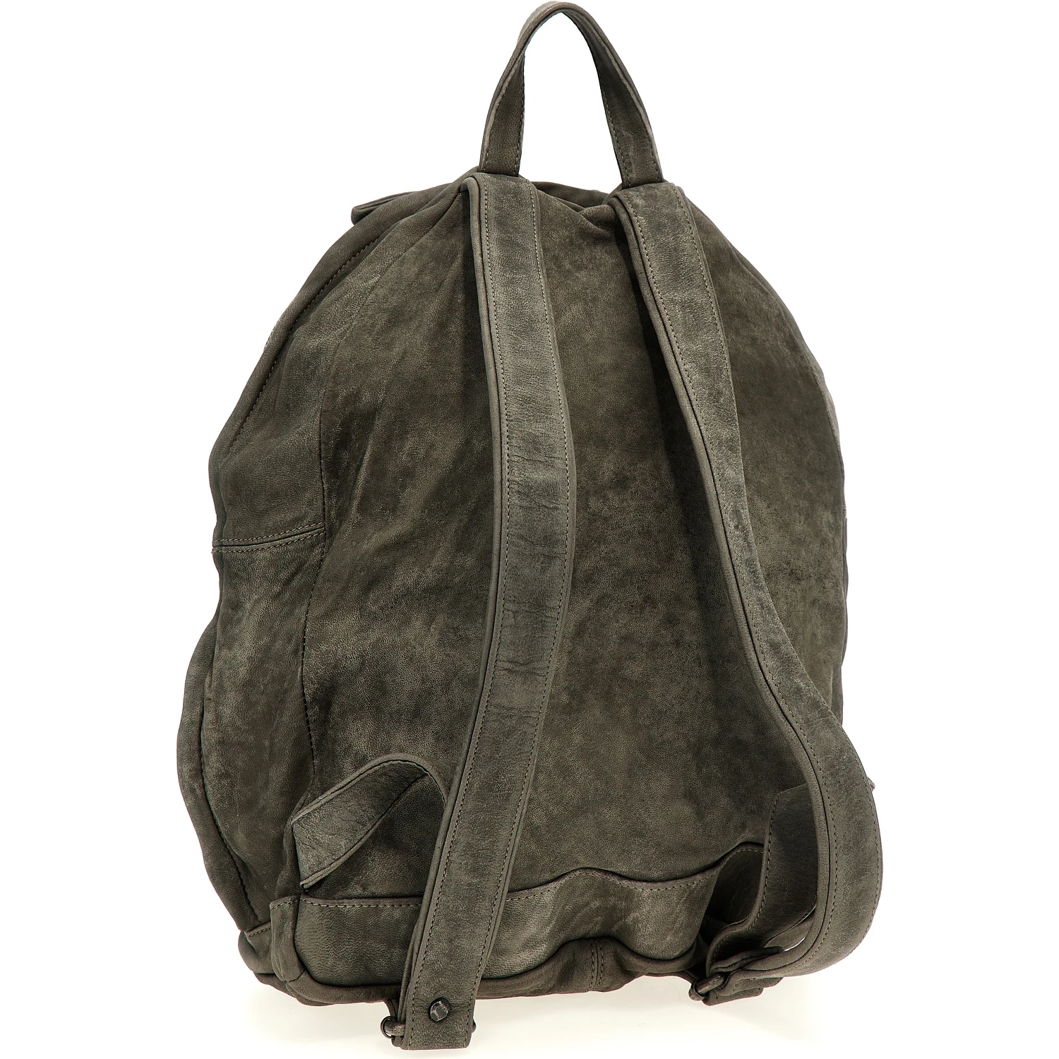 Gray Lamb Leather Backpack