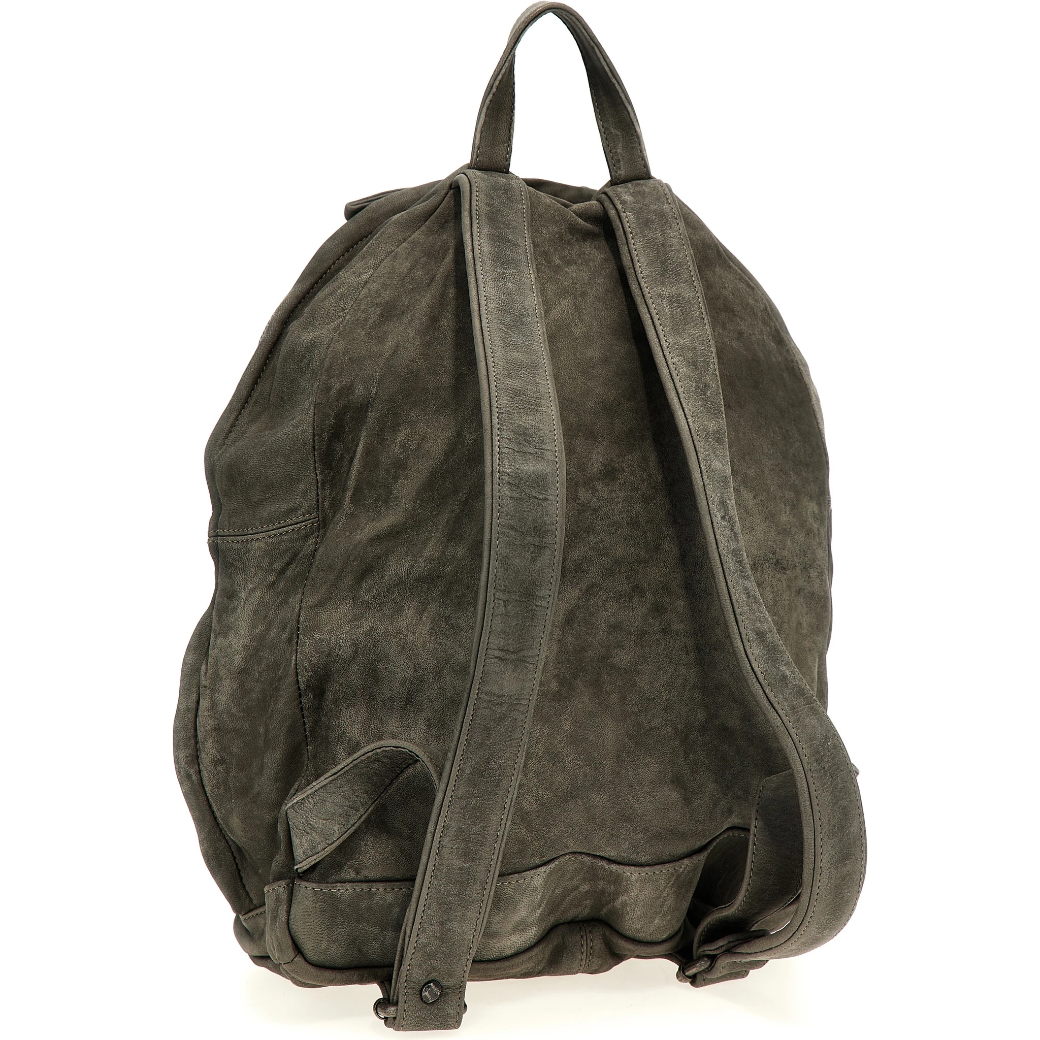 Gray Lamb Leather Backpack