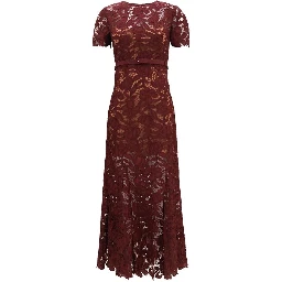 Bordeaux Polyester Cocktail Dress