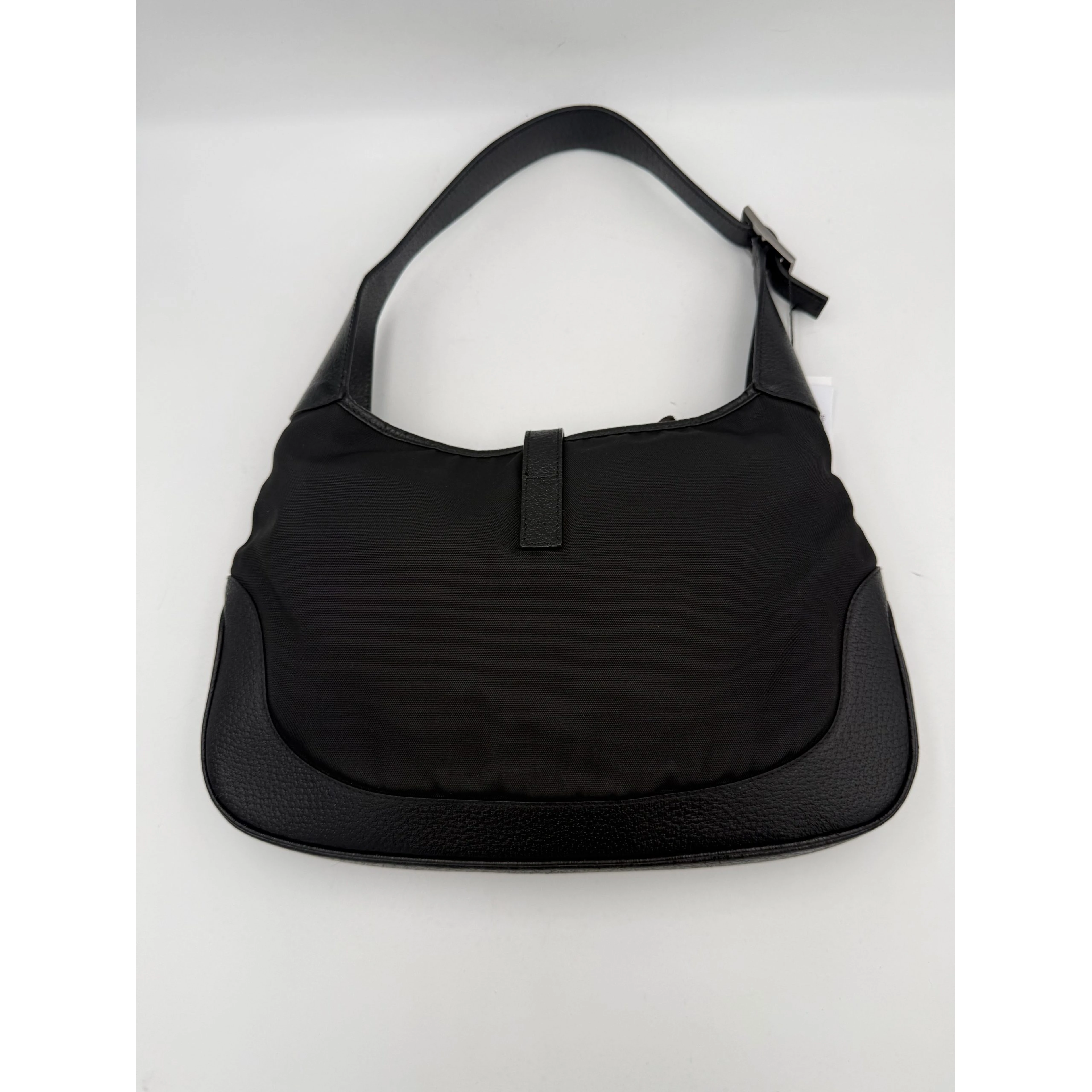 GUCCI JACKIE Leather and Canvas Handbag