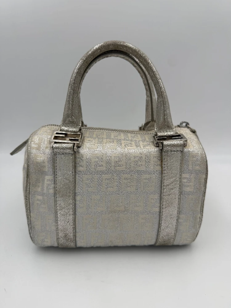 FENDI Mini Bauletto FF Zucchino Laminated Handbag alternative