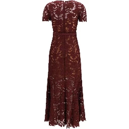 Bordeaux Polyester Cocktail Dress