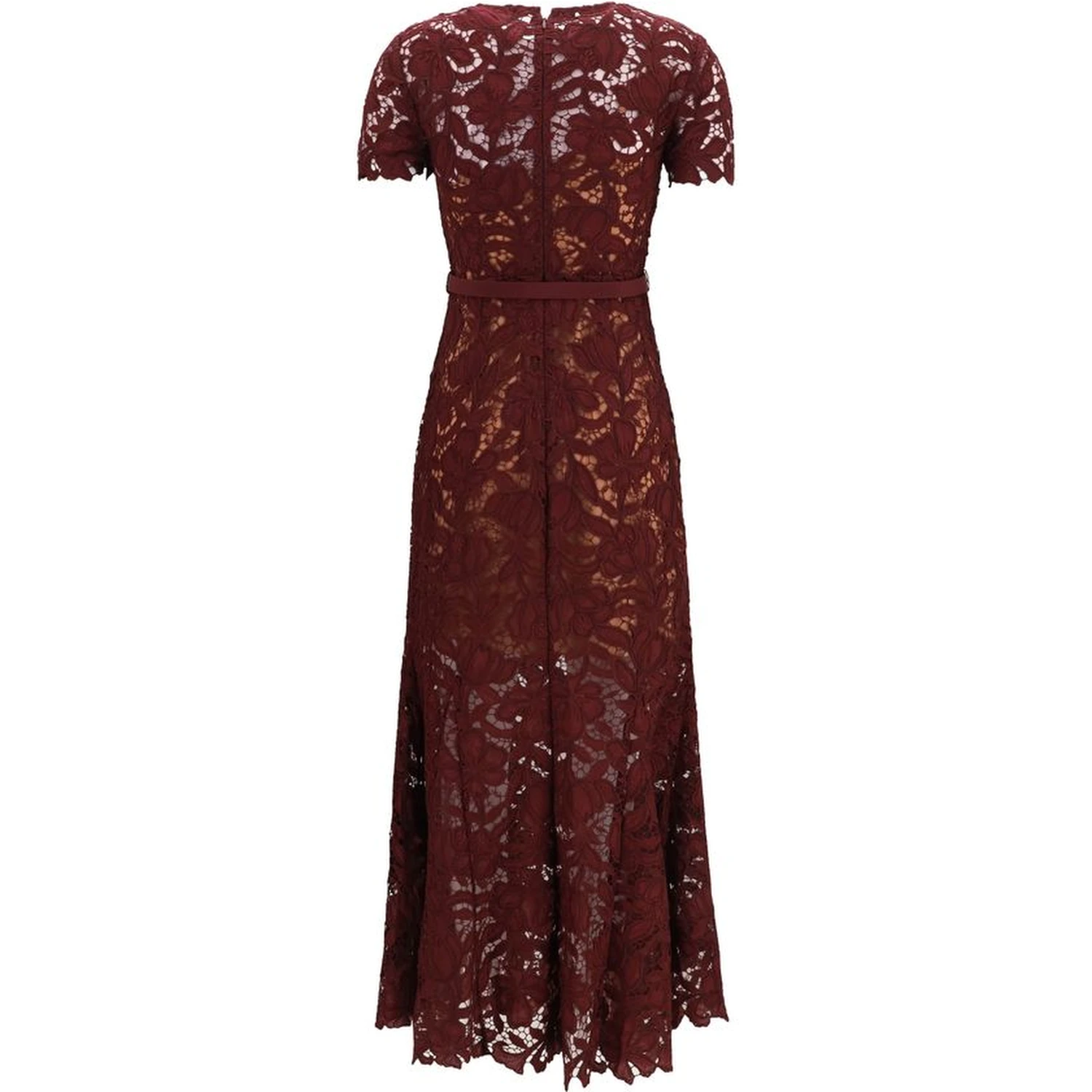 Bordeaux Polyester Cocktail Dress