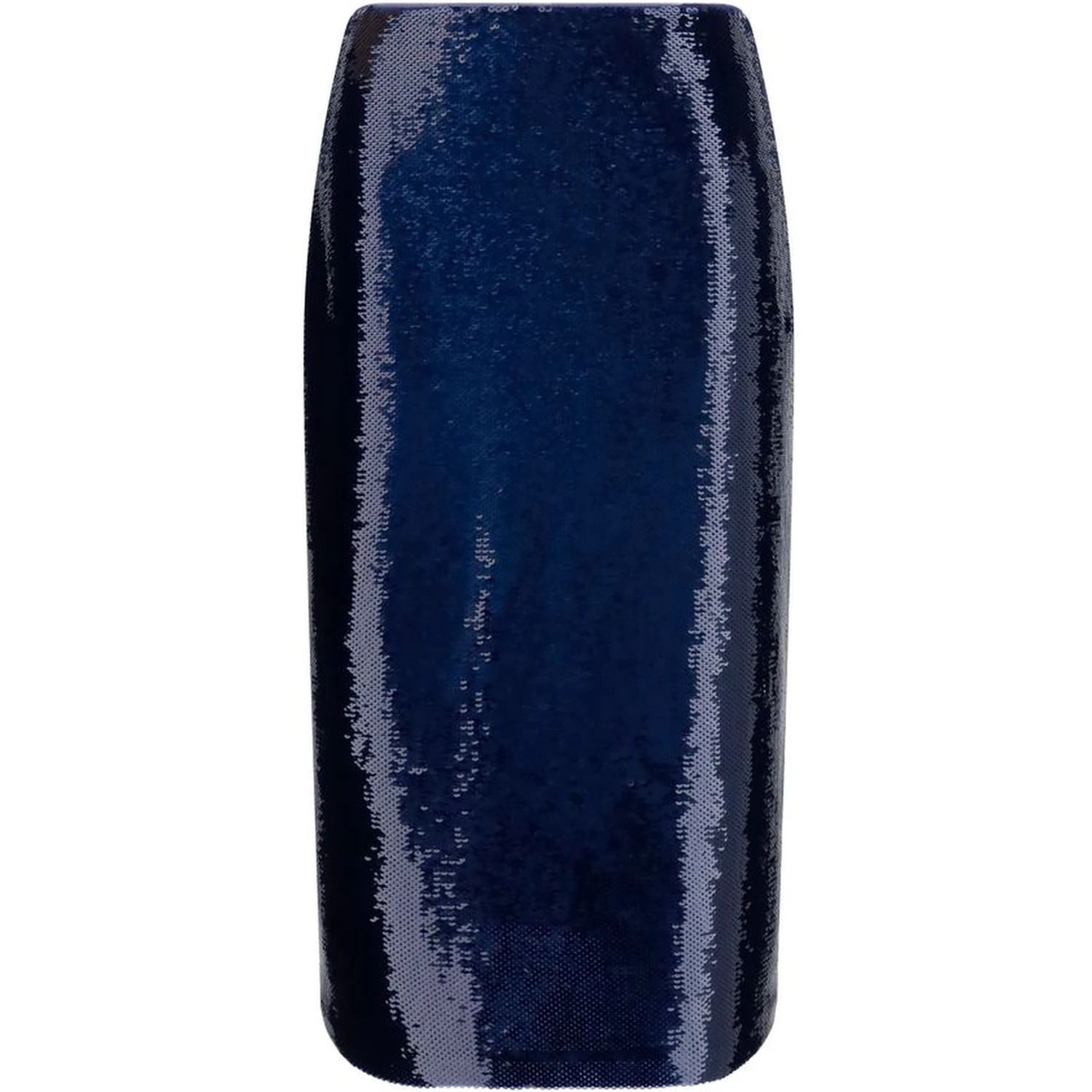 Blue Silk Midi Skirt