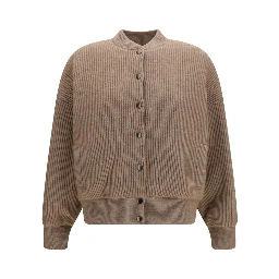Beige Cashmere Bomber
