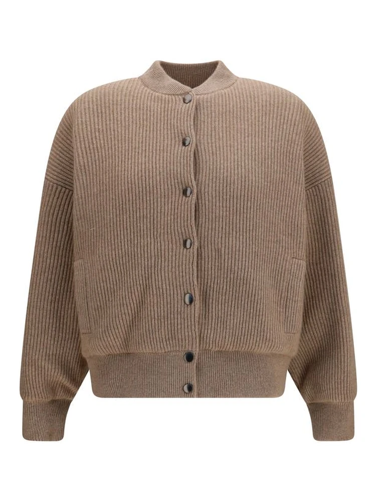 Beige Cashmere Bomber