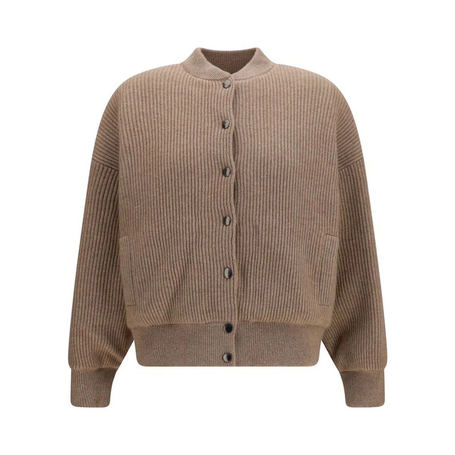Beige Cashmere Bomber