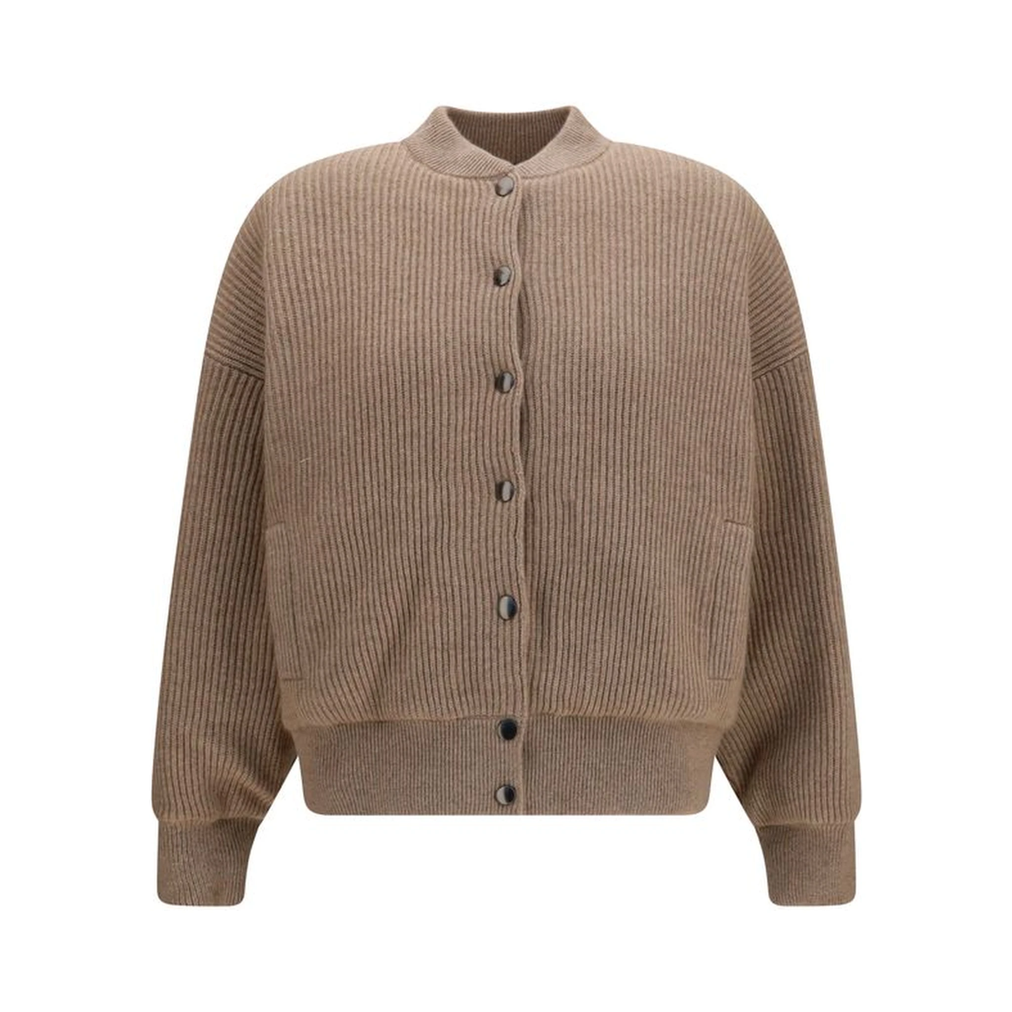 Beige Cashmere Bomber