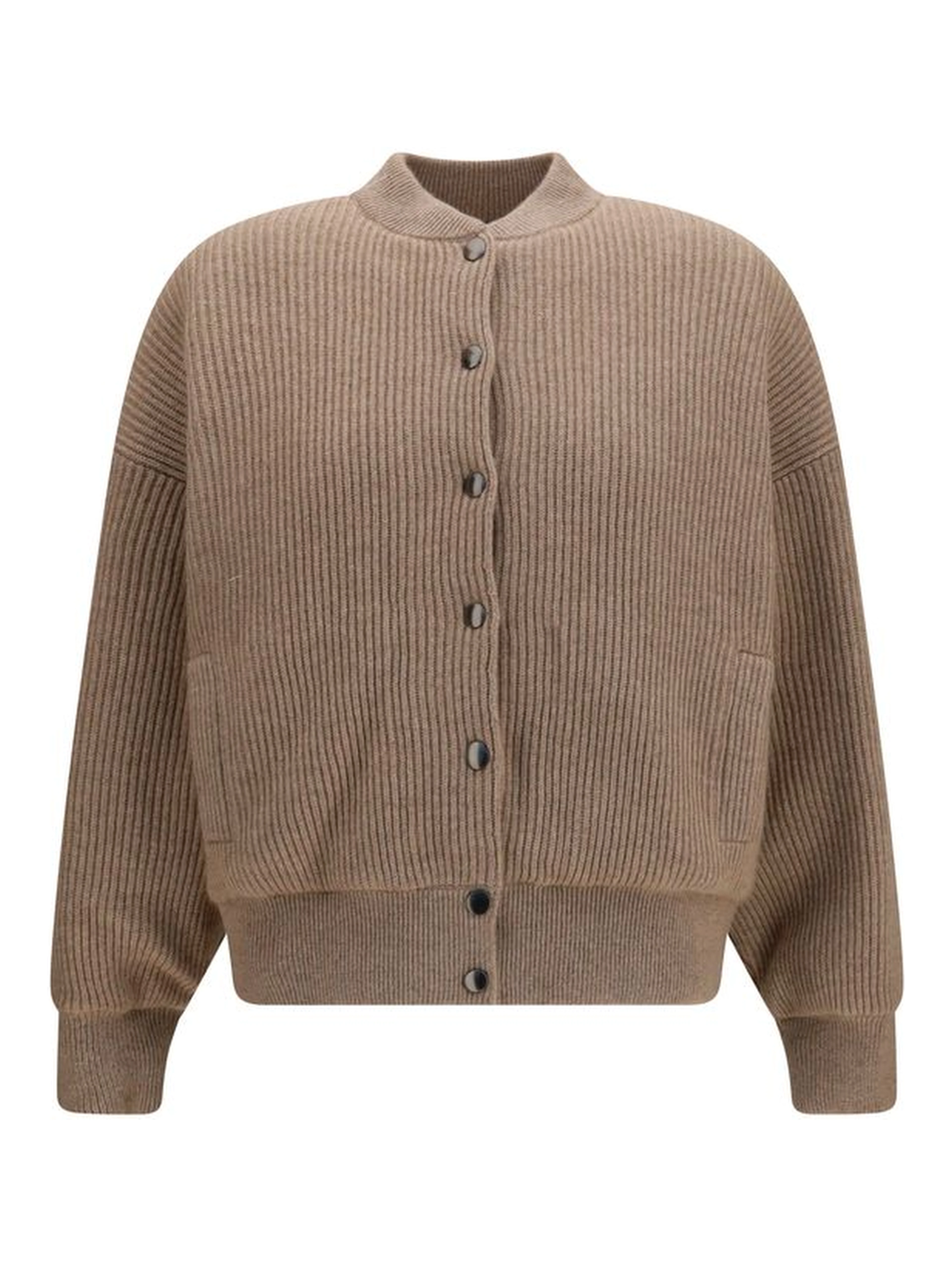 Beige Cashmere Bomber