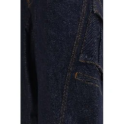 Blue Cotton Cargo Pants