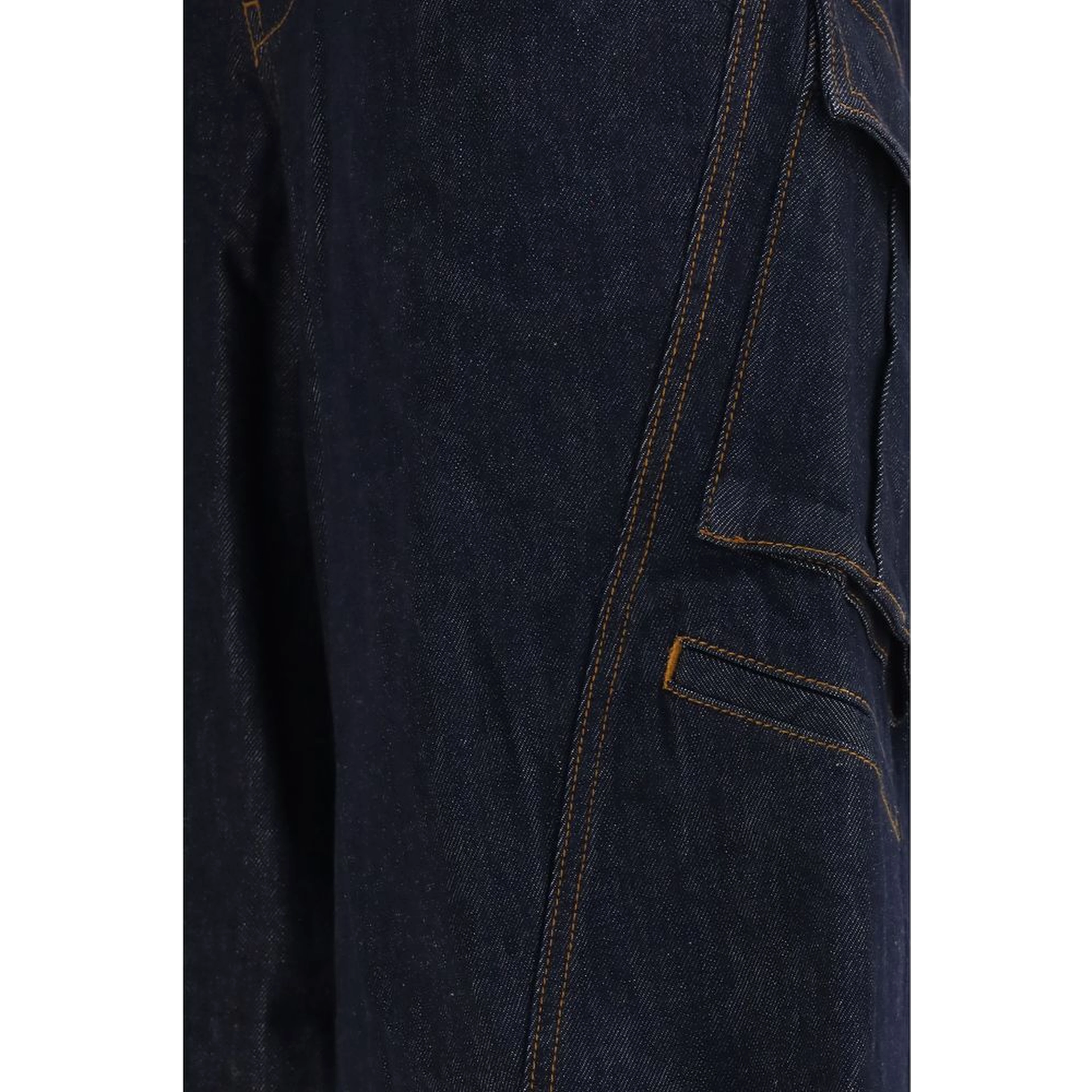 Blue Cotton Cargo Pants