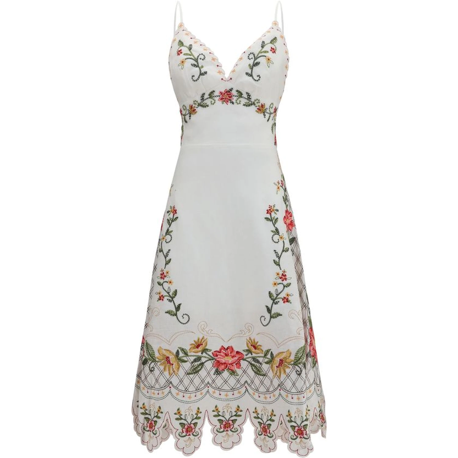 Multicolor Linen Casual Dress