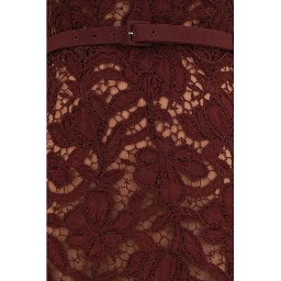 Bordeaux Polyester Cocktail Dress
