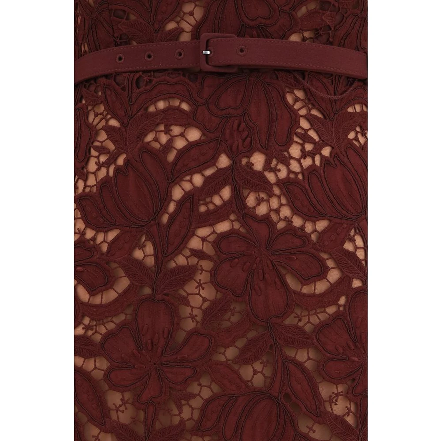 Bordeaux Polyester Cocktail Dress