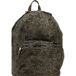 Gray Lamb Leather Backpack