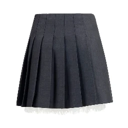 Gray Polyamide Mini Skirt