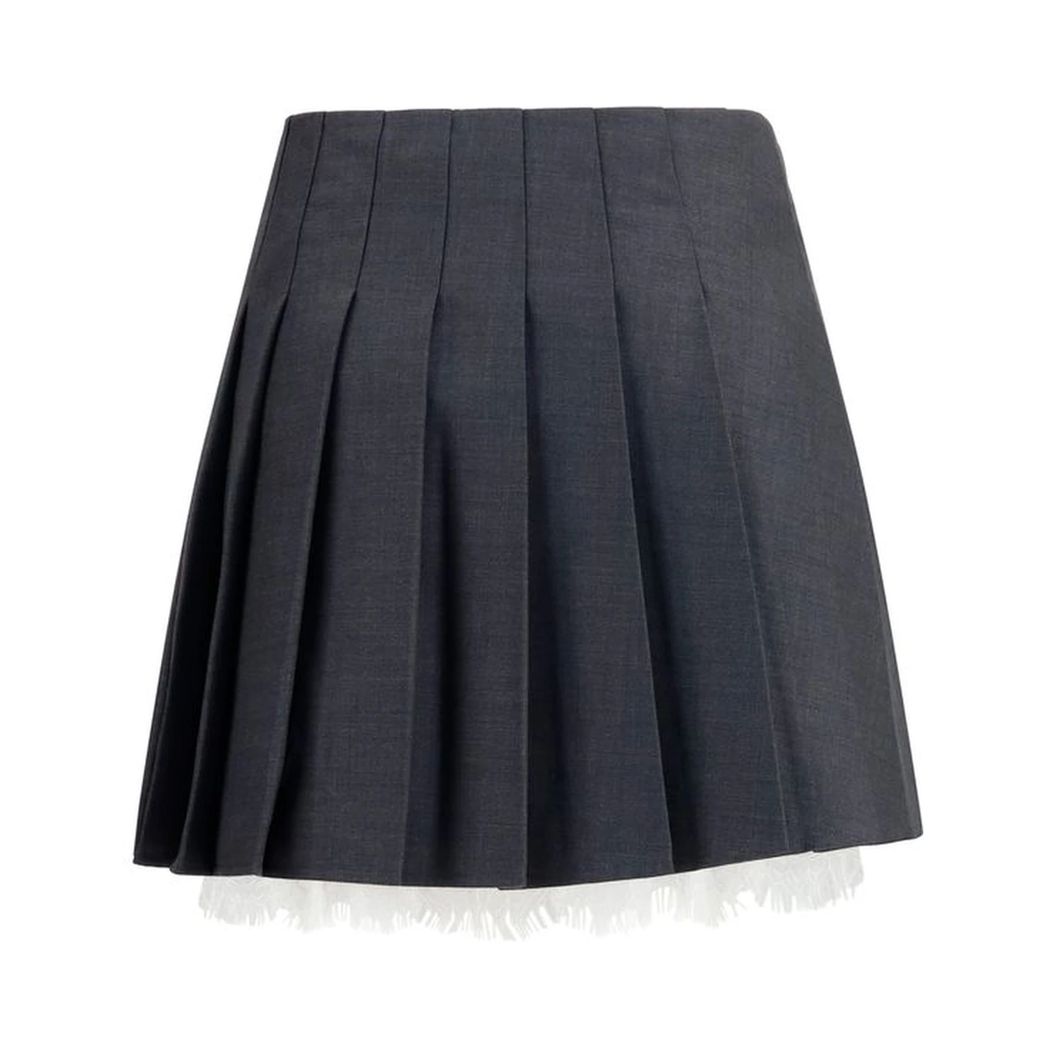 Gray Polyamide Mini Skirt