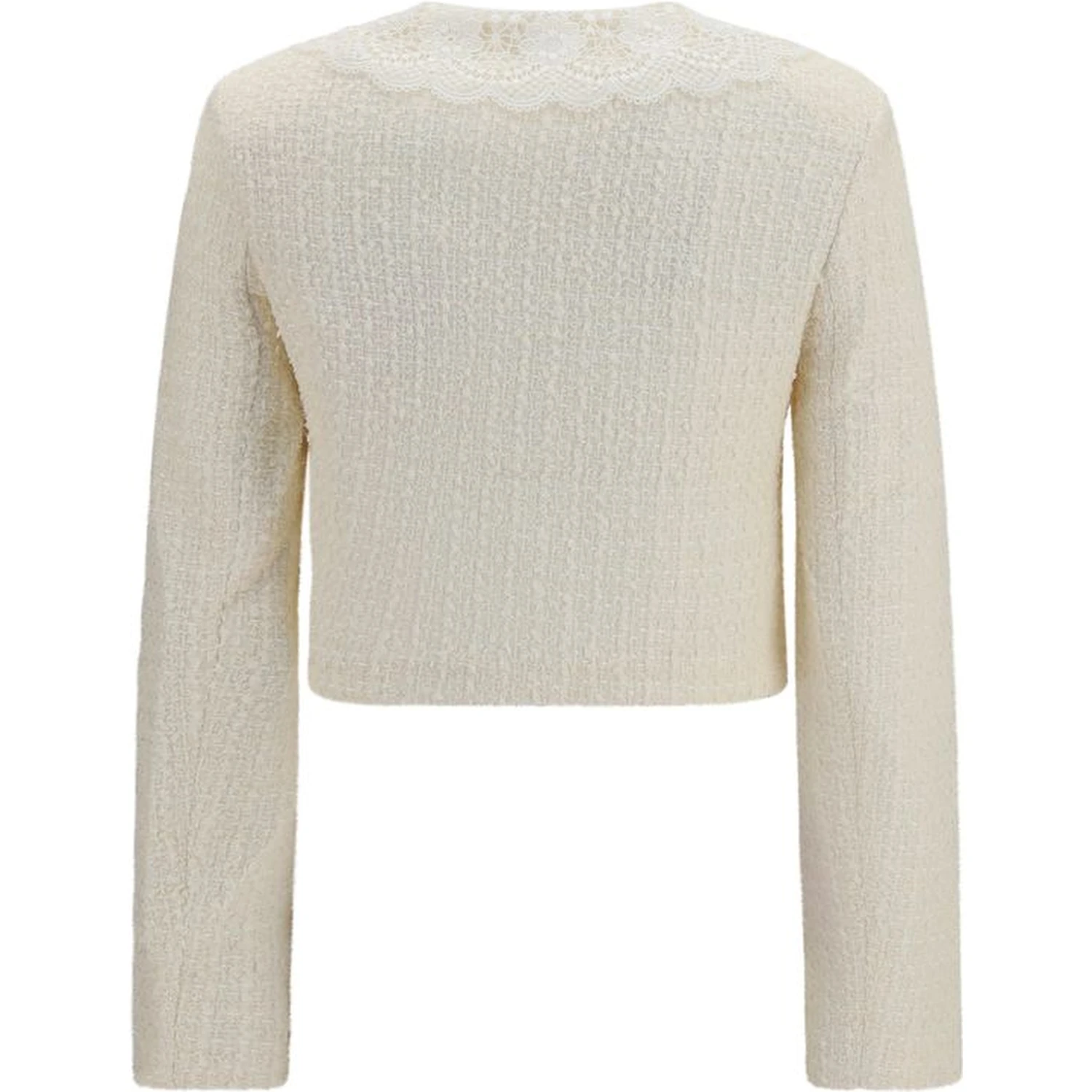 Beige Polyester Full-Length Jacket