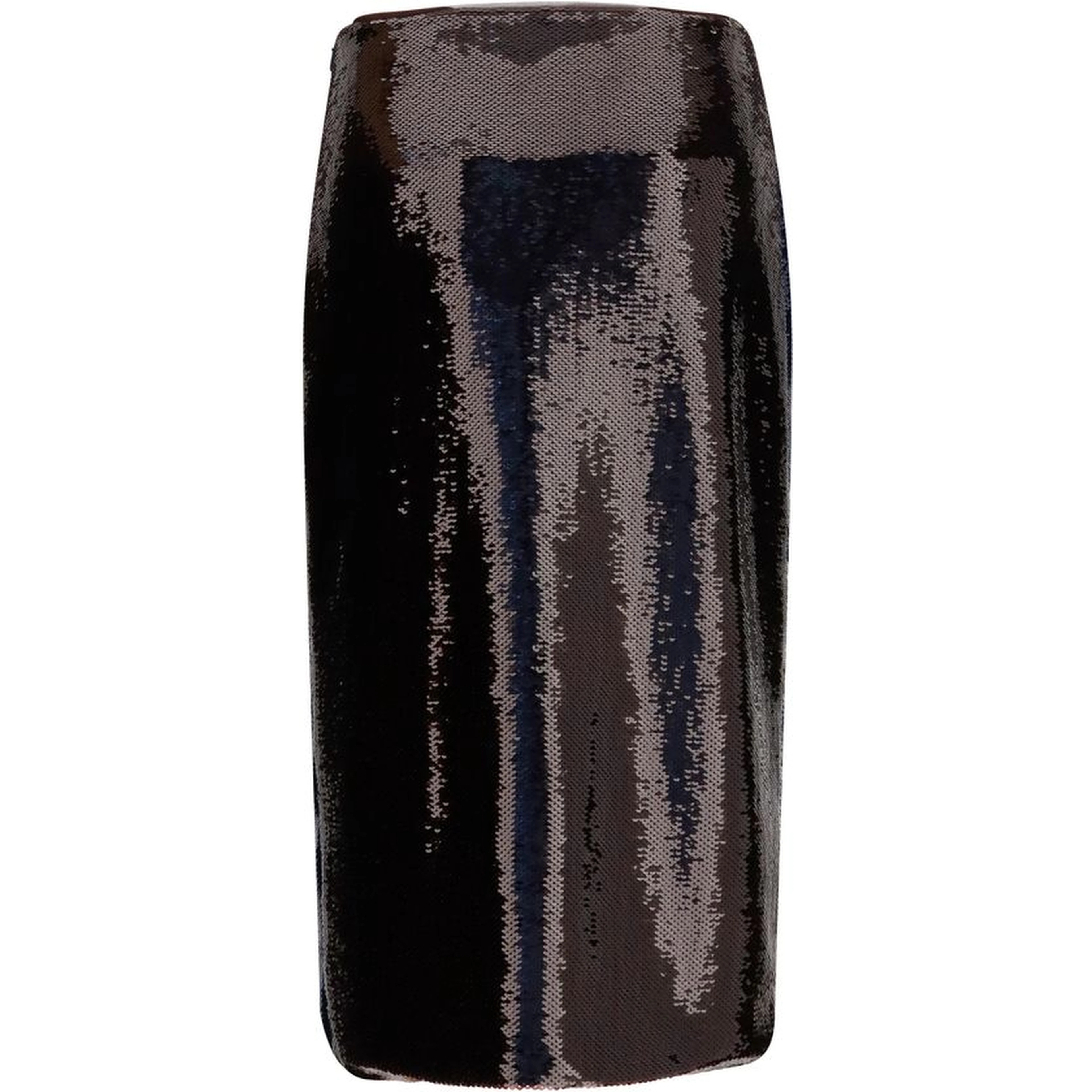 Blue Silk Midi Skirt