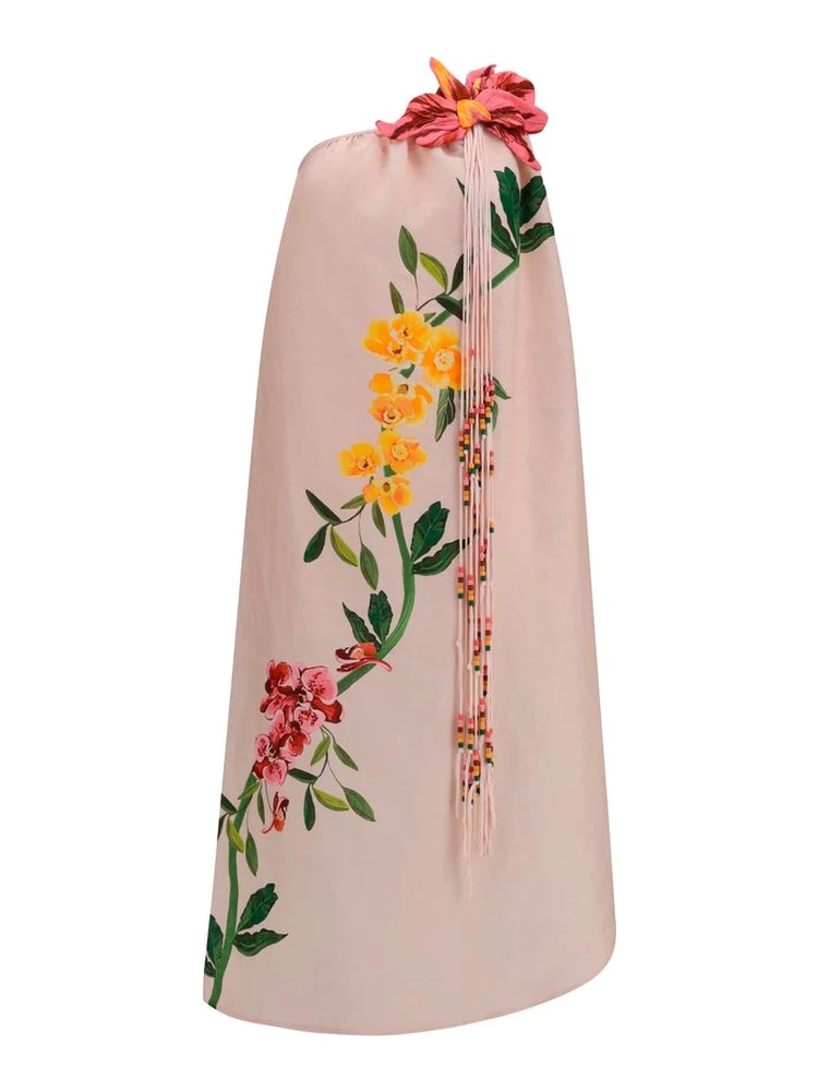 Multicolor Linen Cocktail Dress