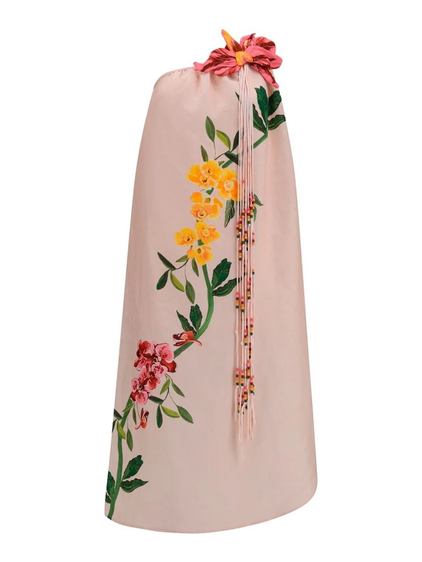 Multicolor Linen Cocktail Dress